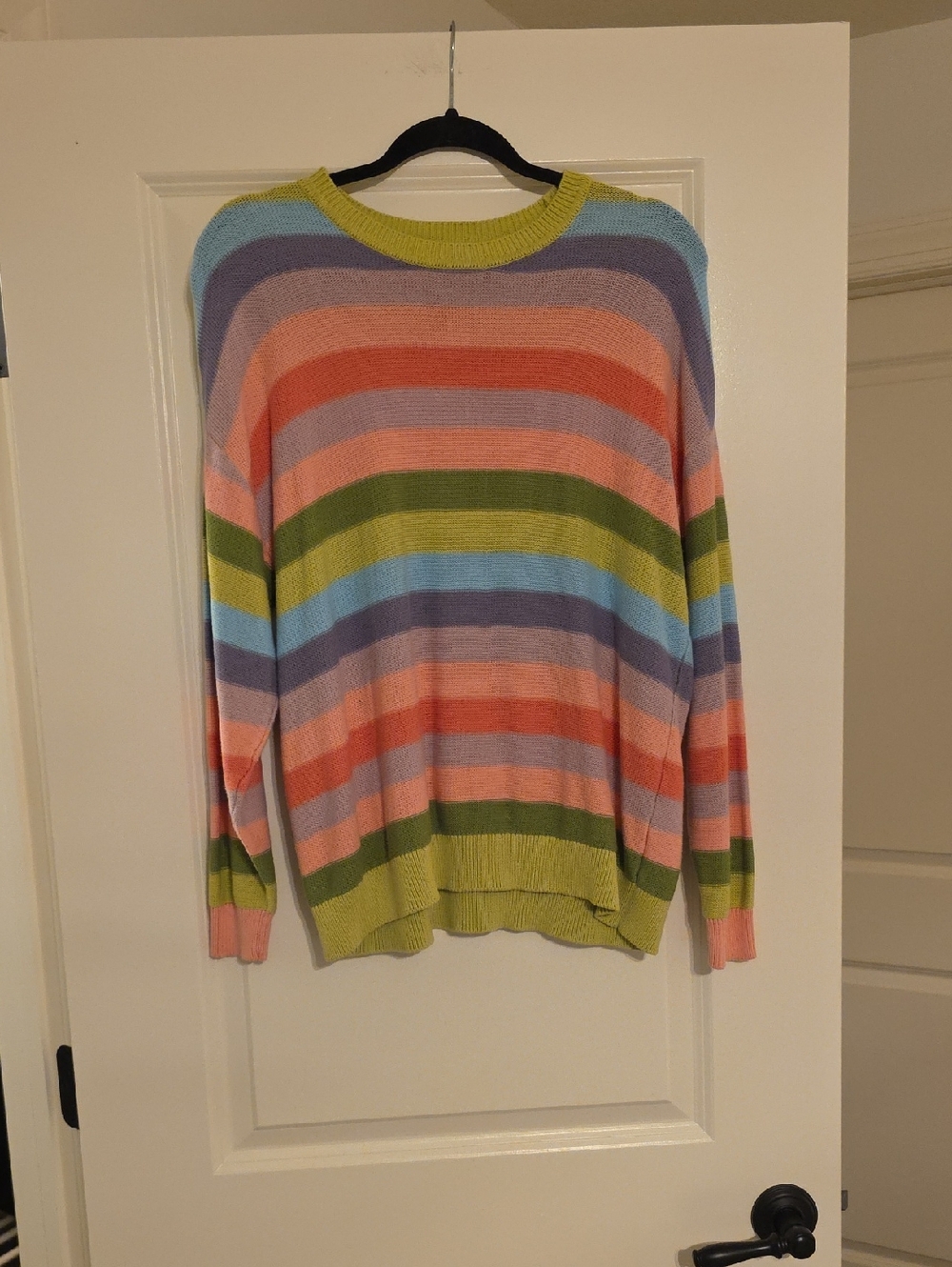 torrid Pastel Stripe Knit Top in Lime, Sky Blue, Lavender
